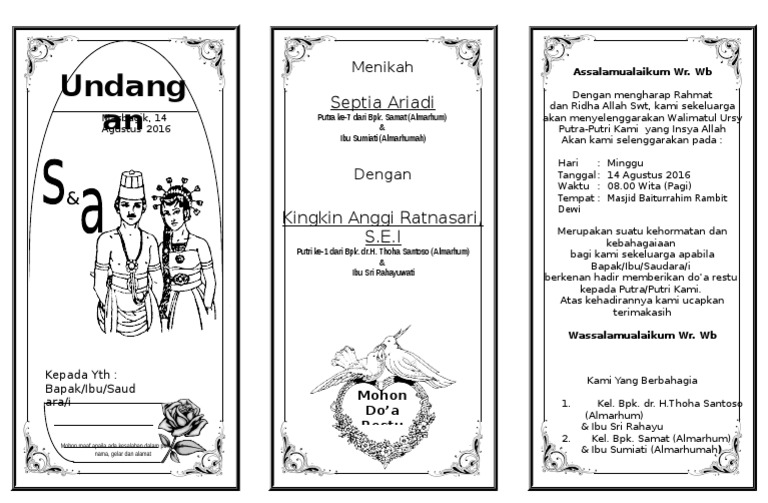 Undangan Pernikahan Word 2 | PDF