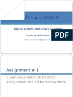 Digital Logic Design: Binary Numbers and Base Conversions