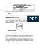 CENIZAS, RESIDUO CARBONOSO Y AZUFRE EN PETRÓLEO Y DERIVADOS