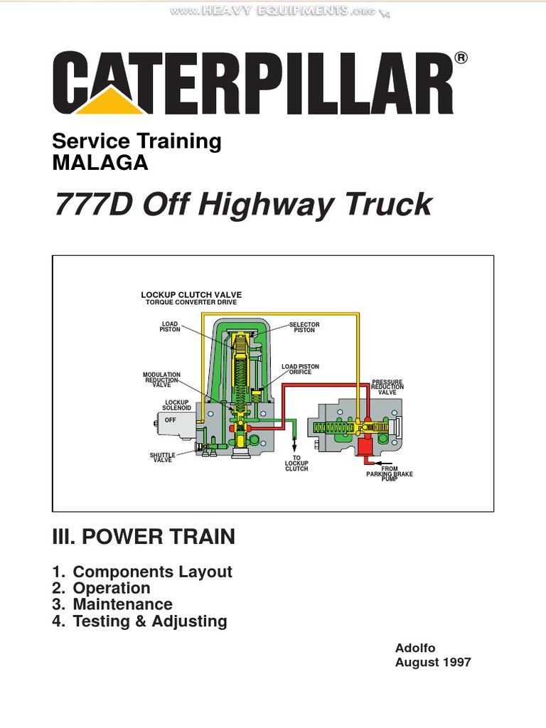 Manual Power Train Caterpillar 777d Off Highway Truck Components