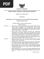 Perda Kabupaten Bogor Nomor  Tentang Rtrw Kabupaten Bogor Pdf