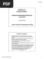 Advanced Marketing Research: Session 17: Cluster Analysis