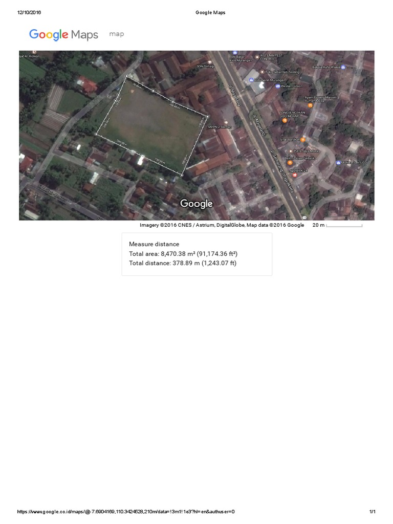 Google Maps Area and Distance Details | PDF | Computers | Technology ...