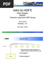 HDF5 tutorialNUG2010