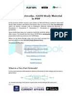 Two Port Networks - GATE Study Material in PDF