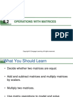 Operations With Matrices