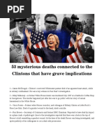 53 Mysterious Deaths Surrounding The Clintons