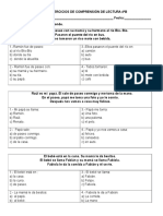 Guía de Ejercicios de Comprensión de Lectura 4ºb