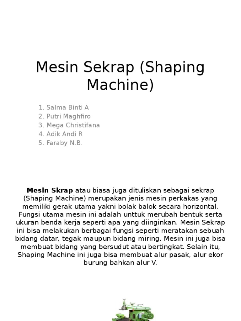 Panduan Mesin Sekrap untuk Pemula | PDF | Teknologi & Rekayasa