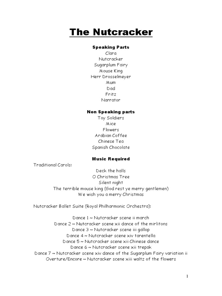 The Nutcracker Pdf The Nutcracker Winter Holidays