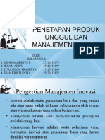 Kelompok 2.1 Penetapan Produk Unggul Dan Manajemen Inovasi