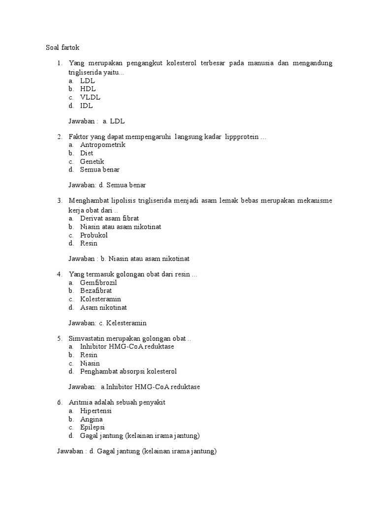Soal Pilihan Ganda
