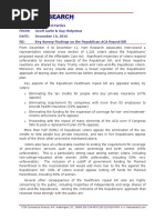 Hart Research Poll on Affordable Care Act Repeal (Dec. 2016)