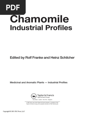 Chamomile Industrial Profiles Medicinal And Aromatic Plants