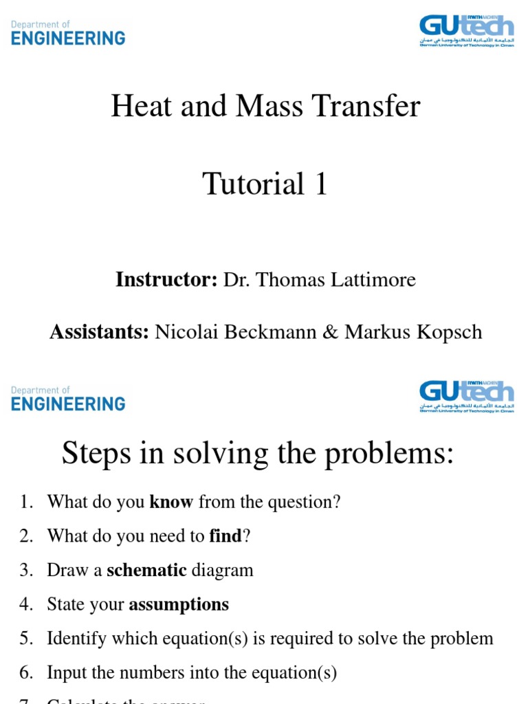 Heat and Mass Transfer Problem Solutions | PDF | Thermal Conduction ...
