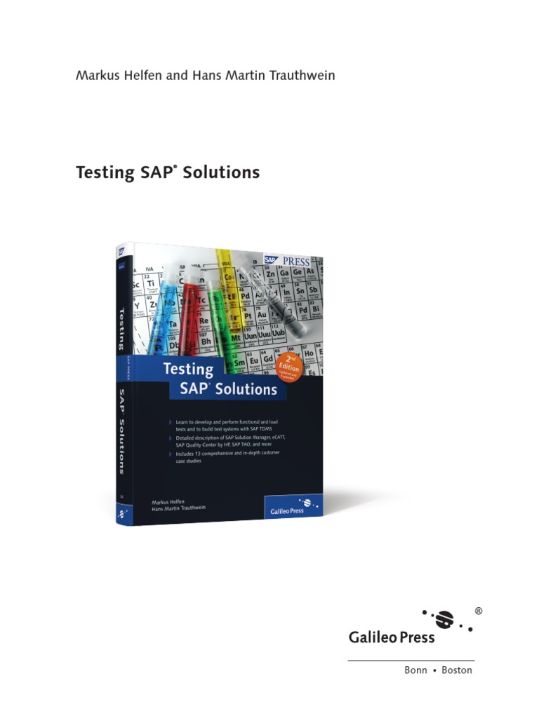 Sappress Testing Sap Solutions 2. PDF | PDF | Parameter (Computer ...