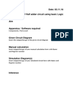 Design of Halfadder Circuit Using Logic Gates