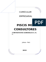 Currículum Empresarial Piscis 2015