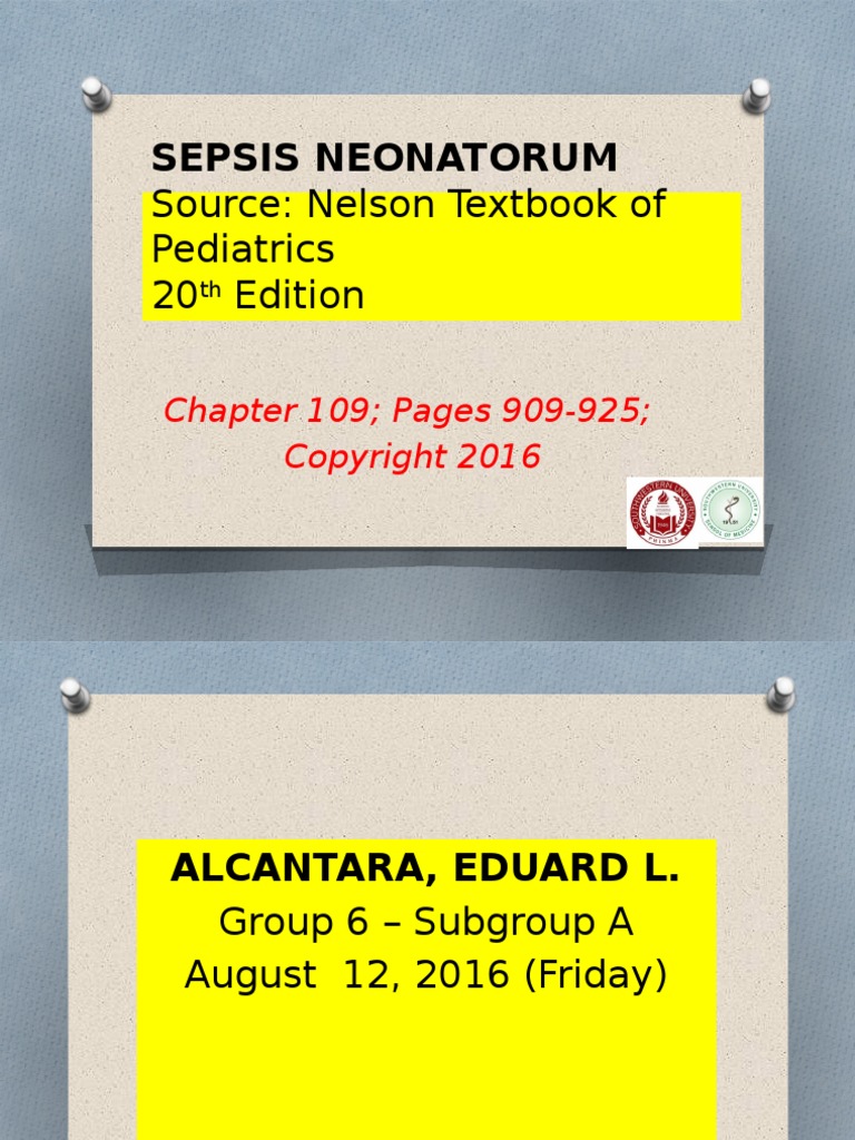 Sepsis Neonatorum Updated Infection Public Health