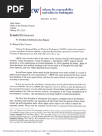 New York Office of The Attorney General (Trump Foundation Investigation) Request 9-14-16