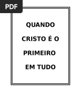 Cristo e o Primeiro