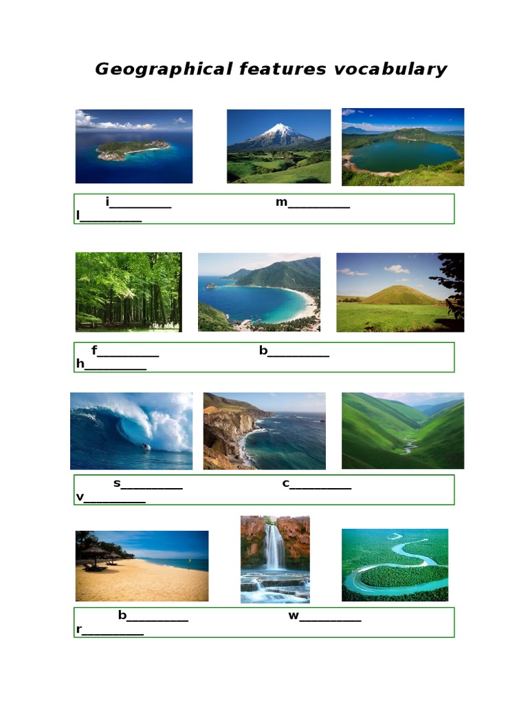 Geographical Features PDF