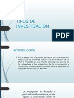 Tipos de Investigación