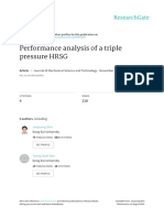 Performance Analysis of A Triple Pressure HRSG