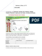 Estados de la materia, cambios de estado y leyes de los gases