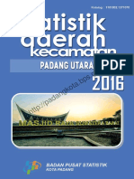 Statistik Daerah Kecamatan Padang Utara 2016