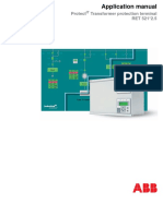 ABB - Application Manual Transformer Protection Terminal RET 521 2.5