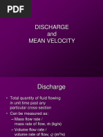 Discharge and Mean Velocity