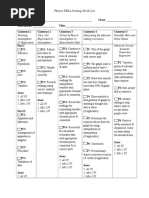 Physics PEKA Scoring Check List