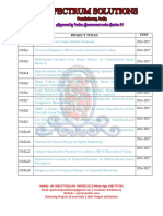 Final Year Project - (MATLAB-Imade Processing/Signal Processing/Communication System) IEEE 2016-17 Project List