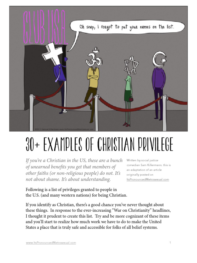 Understanding Christian Privilege in America | PDF | Holidays | Faith
