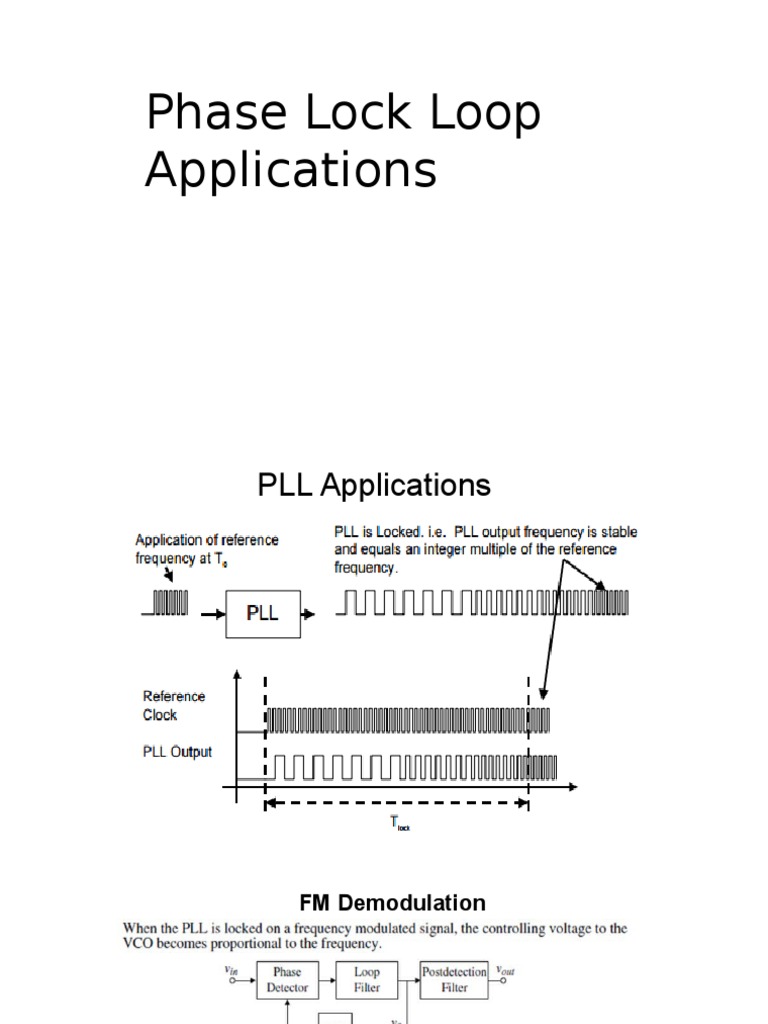 Phase Lock Loop Applications PDF Radio Electronic Engineering