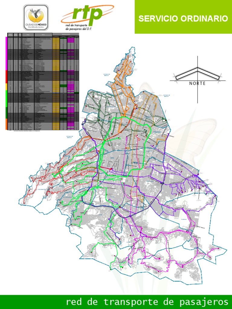 Red de Rutas Servicio Ordinario RTP | PDF | México | Política (general)