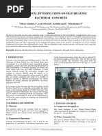 Experimental Investigation On Self-Healing Bacterial Concrete