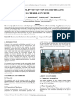 Experimental Investigation On Self-Healing Bacterial Concrete