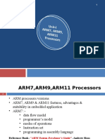 Unit 1 - ARM7, ARM9, ARM11 Processors.ppt