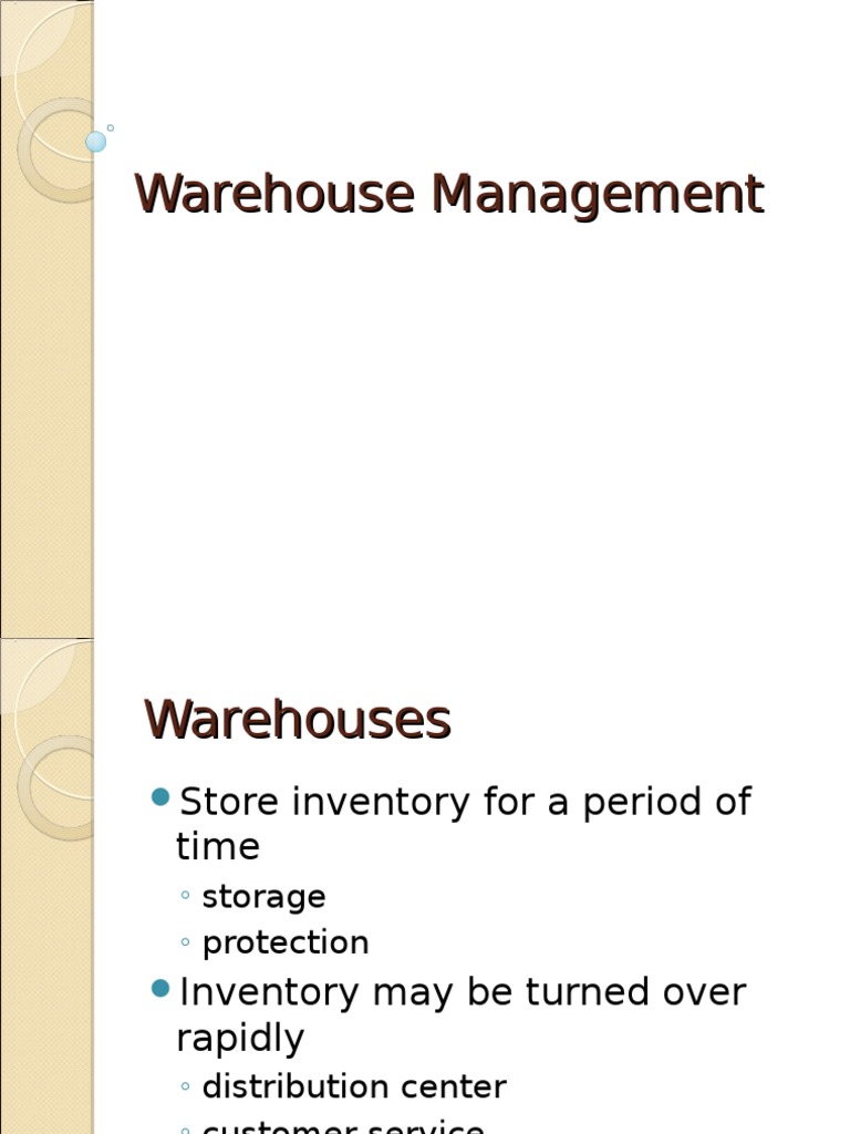 Warehousing | PDF | Warehouse | Inventory