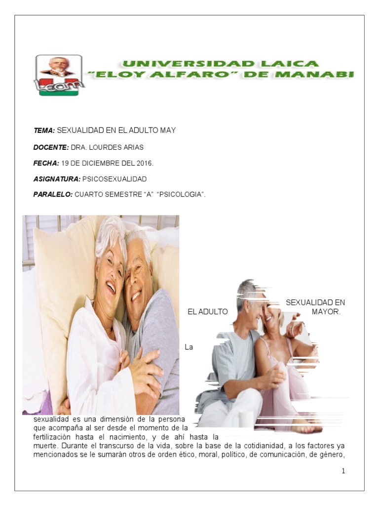 Sexualidad en el Adulto Mayor | PDF | Vejez | Adultos