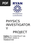 To Construct an Amplifier Using a Transistor