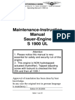 Sauer S1900UL Engine Operation Manual