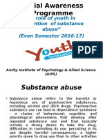"A Role of Youth in Prevention of Substance Abuse" (Even Semester 2016-17)