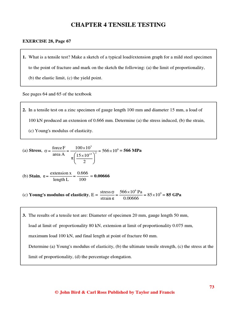 Chapter 4 Tensile Testing Download Free Pdf Ultimate Tensile