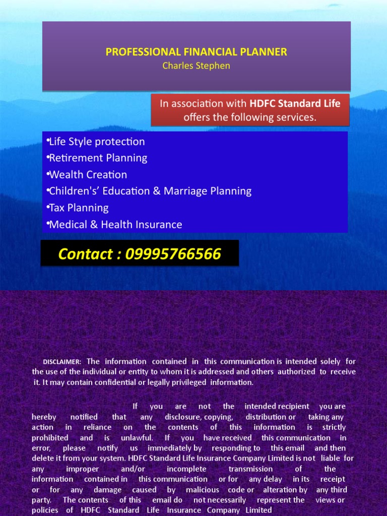 Professional Financial Planner | PDF