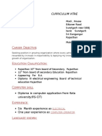 Curriculum Vitae: Areer Bjective