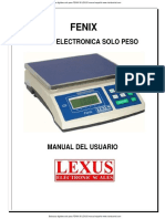 Balanzas Digitales Solo Peso Fenix 30 Lexus Manual Espanol PDF