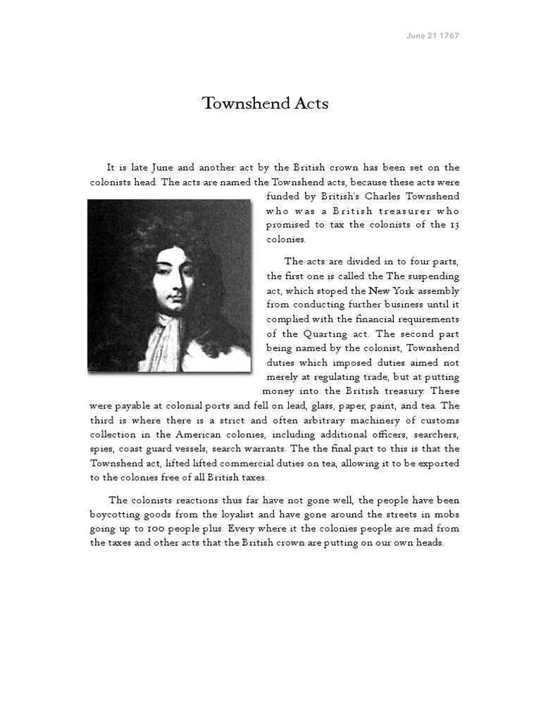 The Townshend Acts A Simple Explanation You Need To Know - rg65ljh